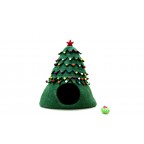 Handmade Christmas Tree Cat Cave