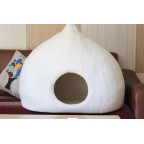 Felt White Large Cat Cave For Big Cats